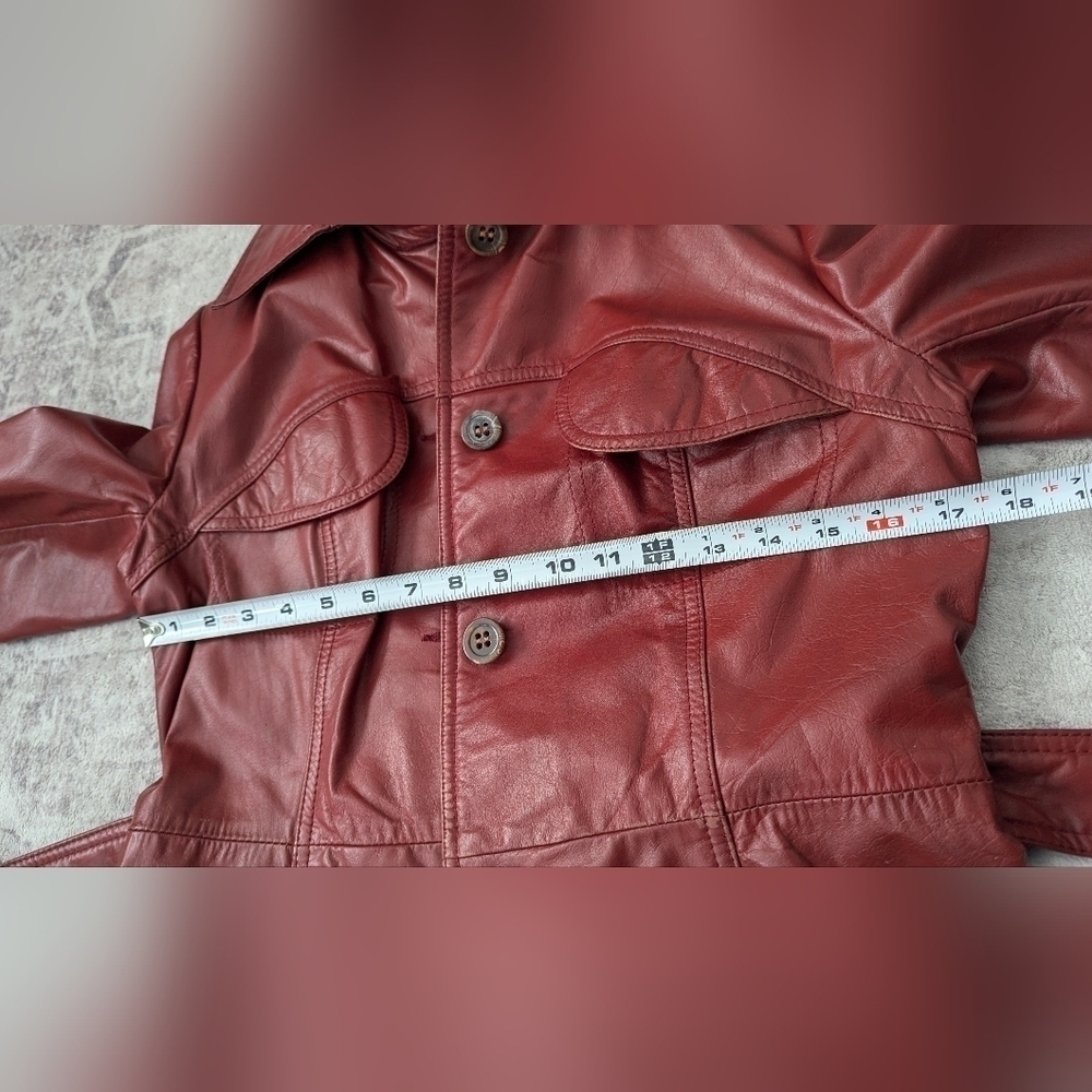 Vintage Lantry Woman's 100% Leathers Long Coat Jacket Made in Canada . - Picture 7 of 16